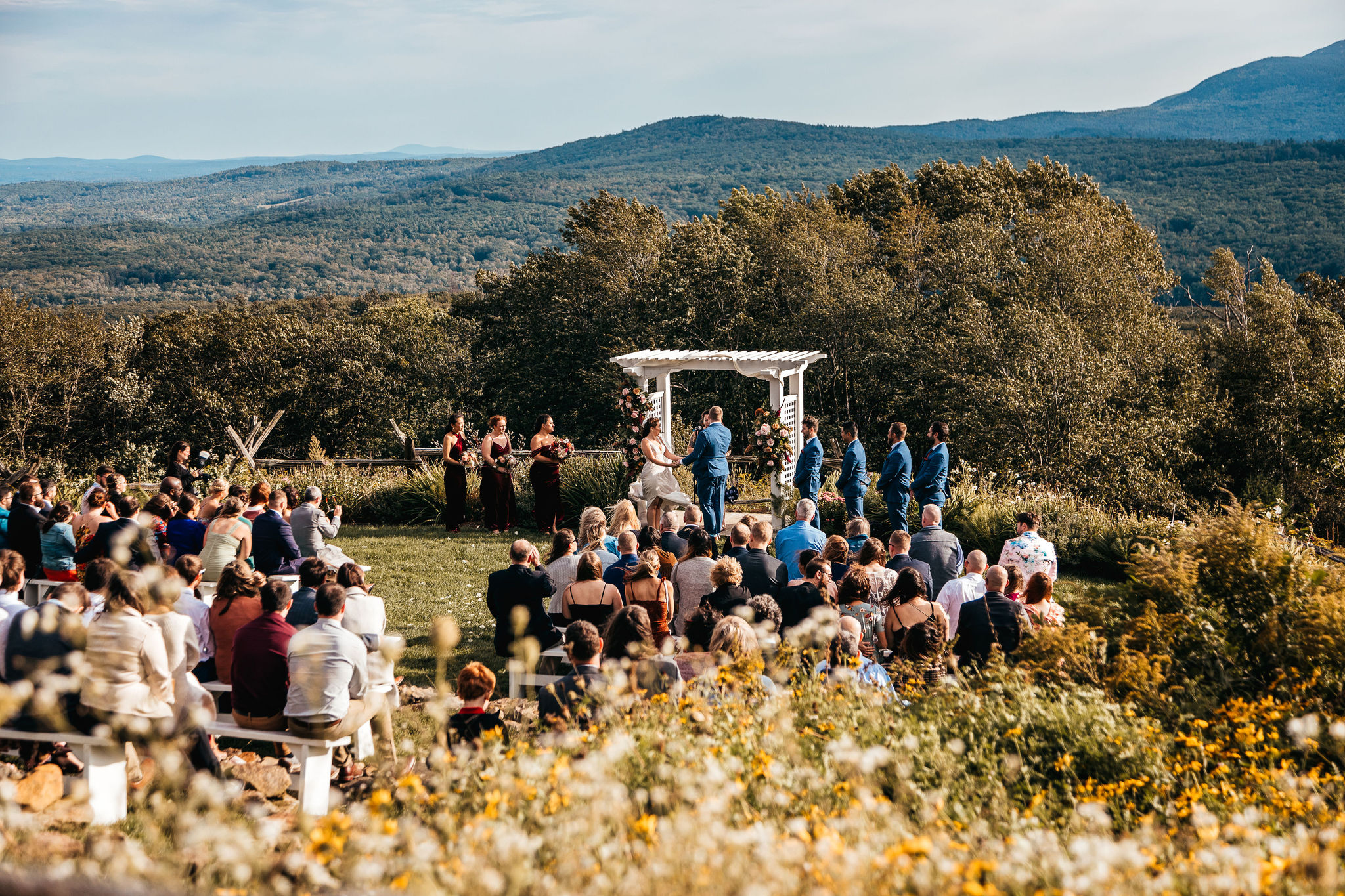 What to Ask a Wedding Photographer -wedding ceremony at Cobb Hill Estate by NH wedding photographer Lisa Smith Photography