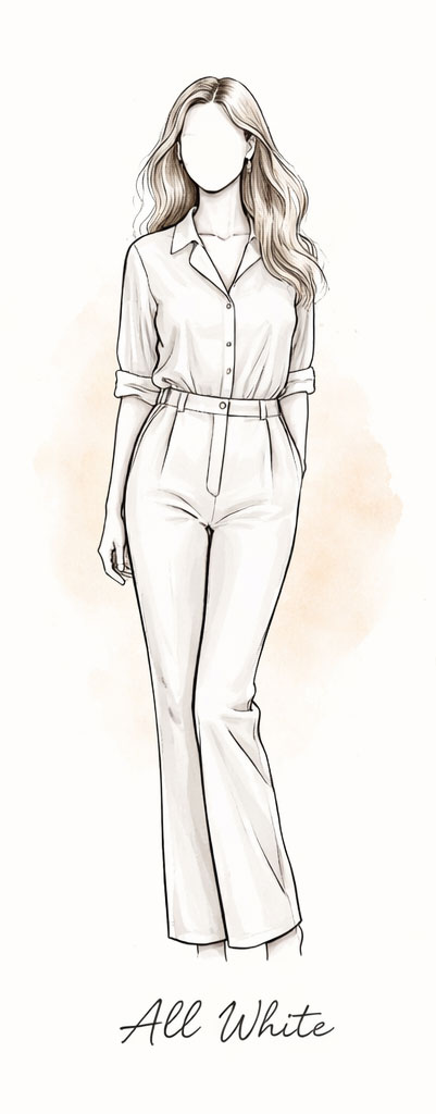 Branding mini session all white outfit idea